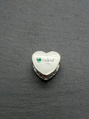 Pandora Ireland I Love Ireland Exclusive Heart Charm Sterling Silver Jewelry